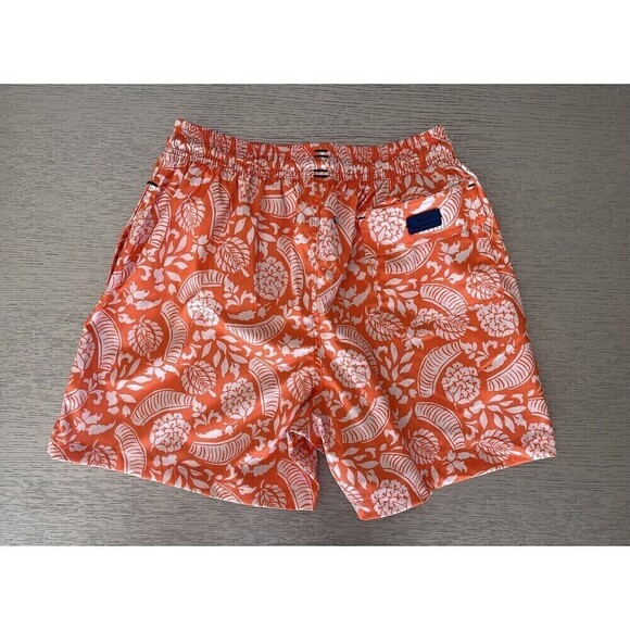 Palmacea Men's Orange Floral Bathing Trunks Size Large Swimwear New - Picture 6 of 7